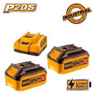 ΣΕΤ 2ΤΕΜ ΜΠΑΤΑΡΙΕΣ 20V 4.0Ah Li-ion+1 ΦΟΡΤΙΣΤΗΣ